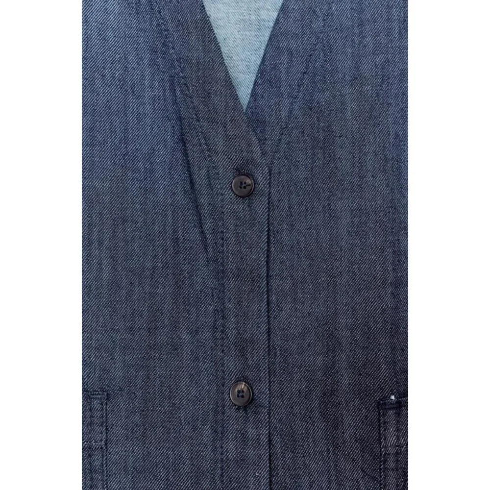 ZARA WOMAN COLLECTION RELAXED DENIM SHIRT - Picture 9 of 9